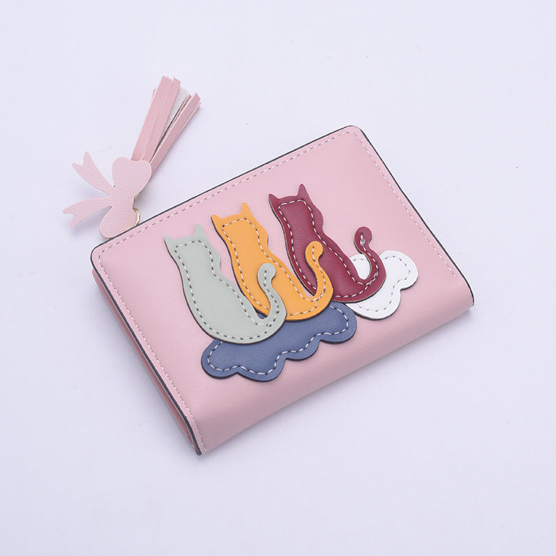 Women's Multiple Slots Korean Style Solid Color Ladies Wallets