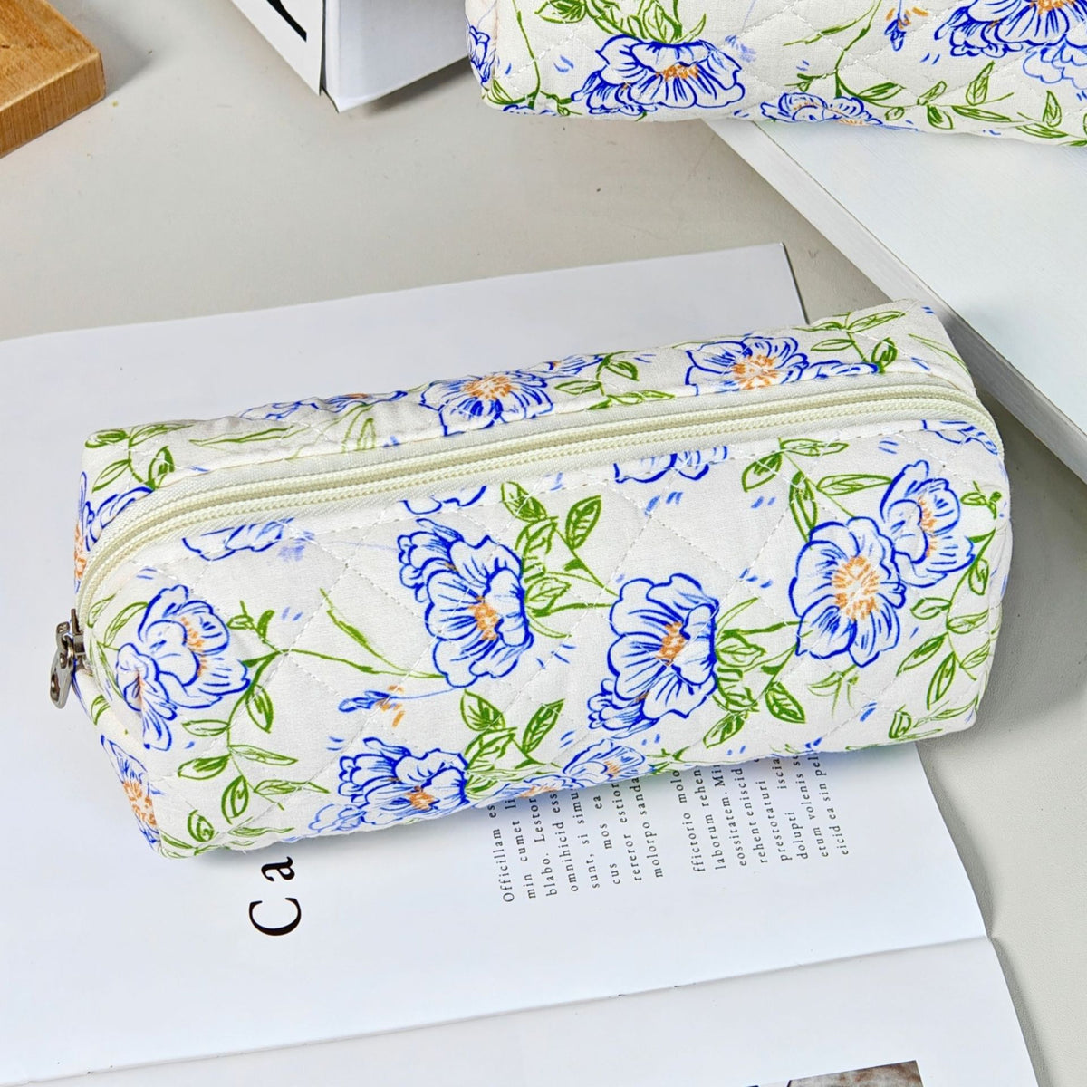 Wind Large Capacity Fabric Bow Printing Buggy Minority Simple Stationery Bags