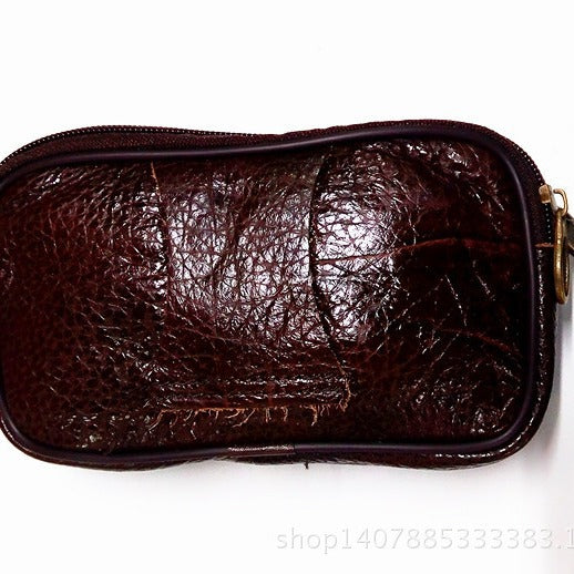 Men's First Layer Cowhide Pannier Stall Men's Waist Packs