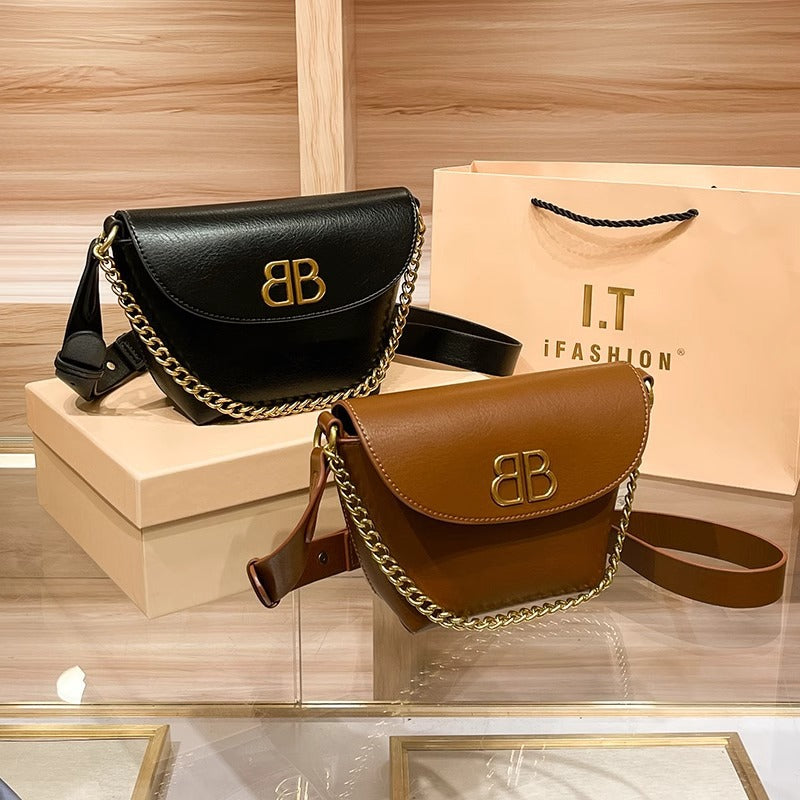 Design Fashionable Black Texture High-grade Lightweight Bags