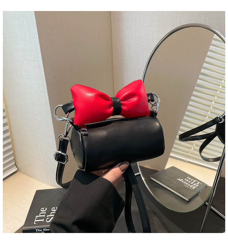 Women's Spring Korean Texture Fashion Bow Western Style Large Capacity Women's Shoulder Bag
