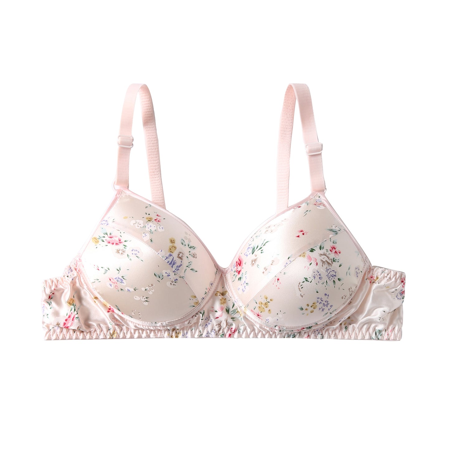 Women's Summer Thin Small Chest Gathered Mulberry Everyday Bras