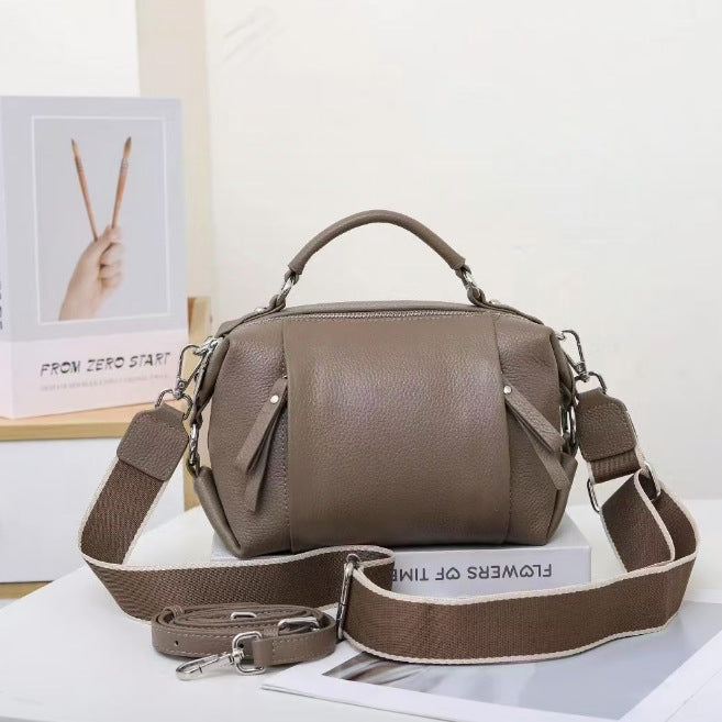Women's Fashion First Layer Cowhide Leisure Commute Handbags