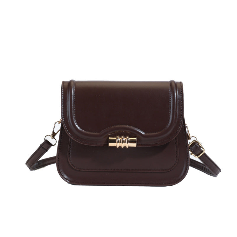 Women's Solid Color Retro Spring Fashion Simple Small Square Bags