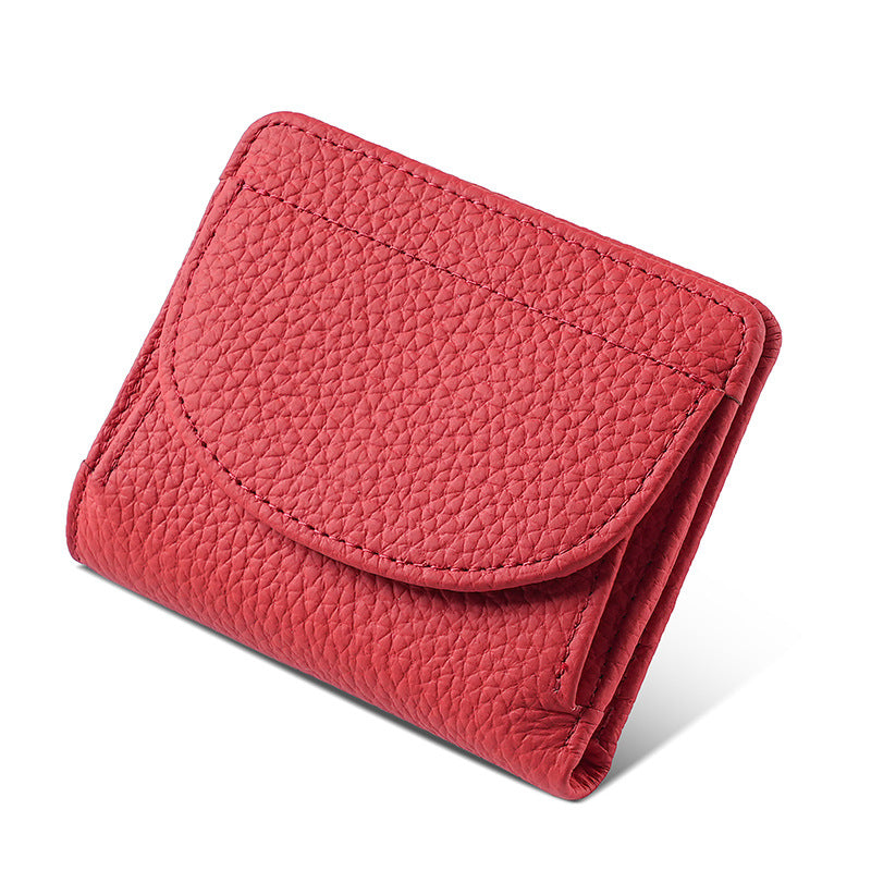 Women's Leather Swiping Safety Fashion Cover Change Ladies Wallets