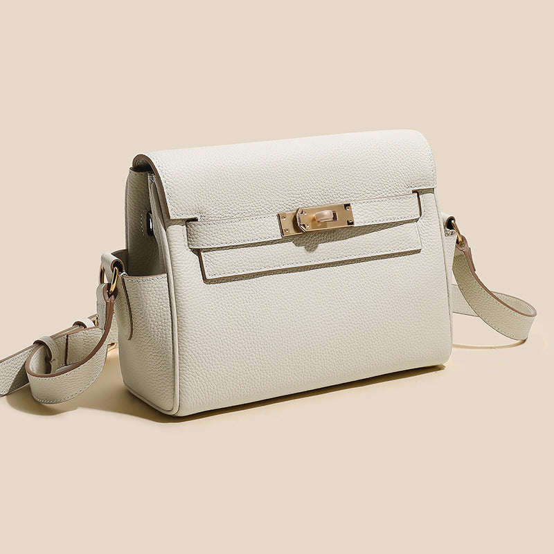 Layer Cowhide Kelly Versatile Retro High Sense Lock