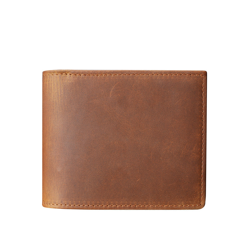 Men's Horse Leather Short Vintage Change Handmade Men's Wallet