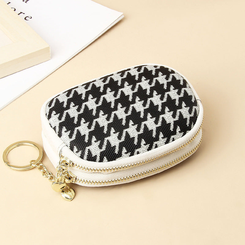 Women's Mini Double Zipper Fashion High Sense Coin Purses