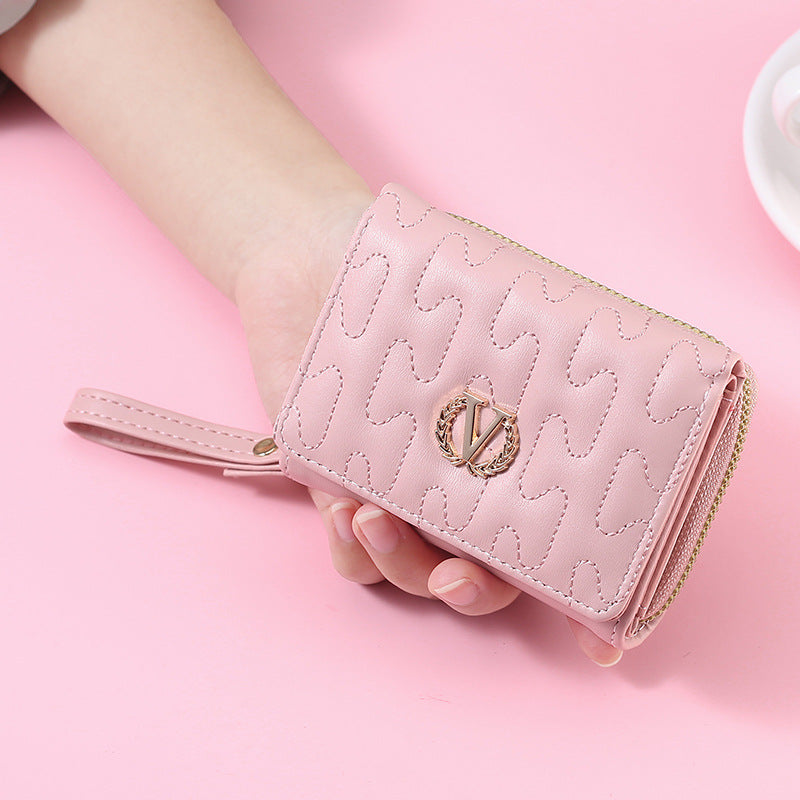 Women's Graceful Comfortable Short Embroidered High-grade Card Holder