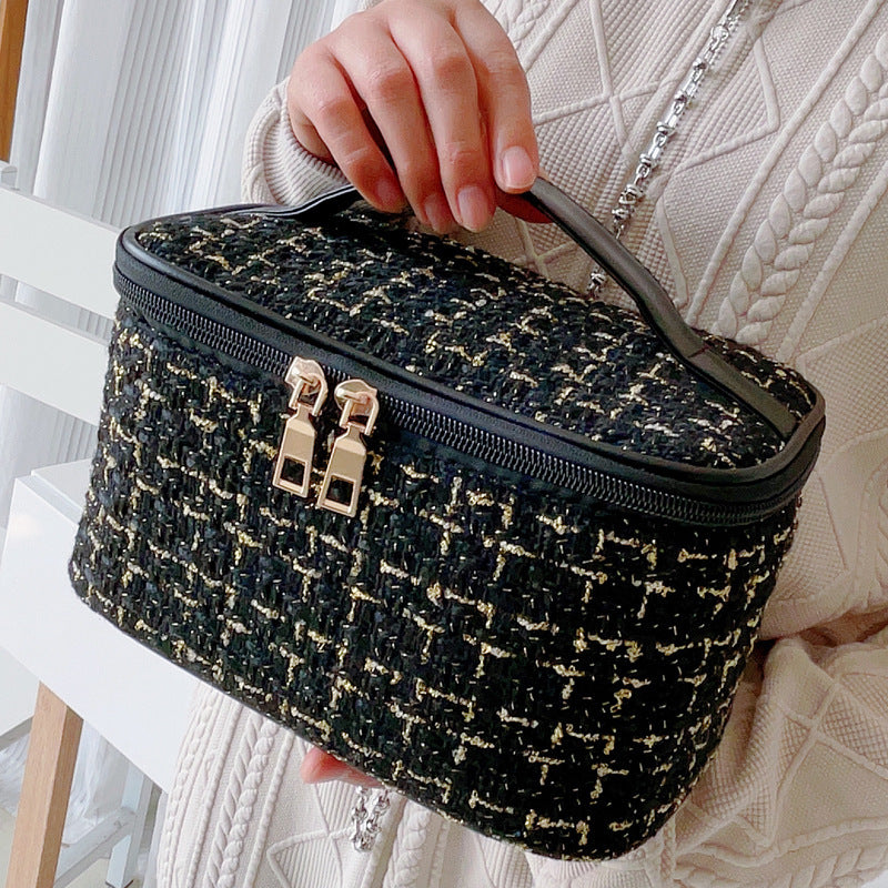 Style Large Capacity Plaid Portable Korean Toiletry Bags