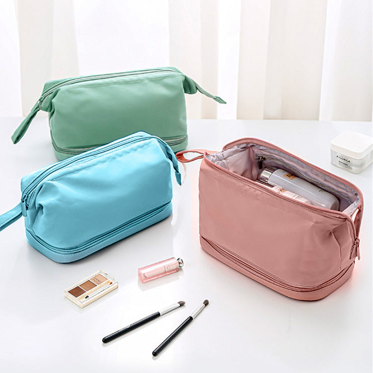 Dry Wet Separation Large Capacity Portable Cute High-grade Hand-held Super Makeup Bag