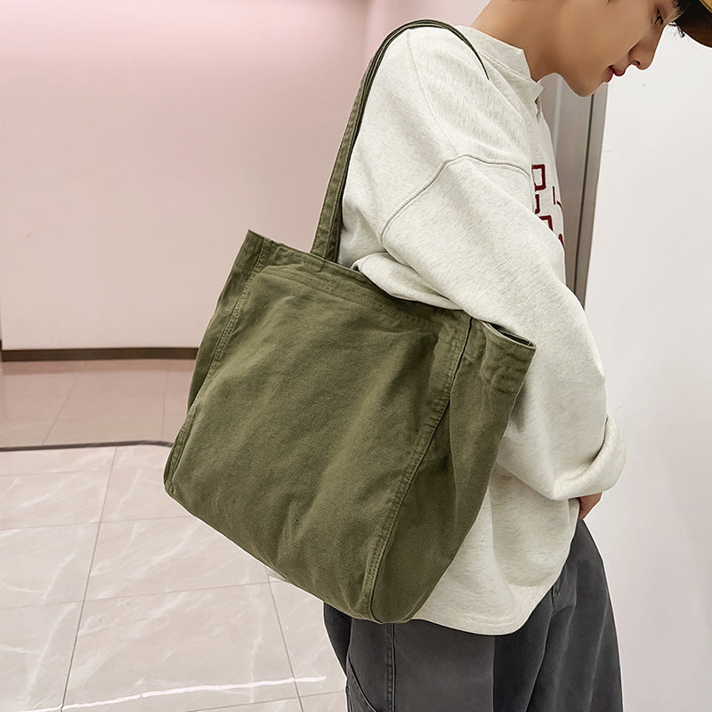 Women's Canvas Large Capacity Versatile Shopping Big Women's Shoulder Bag