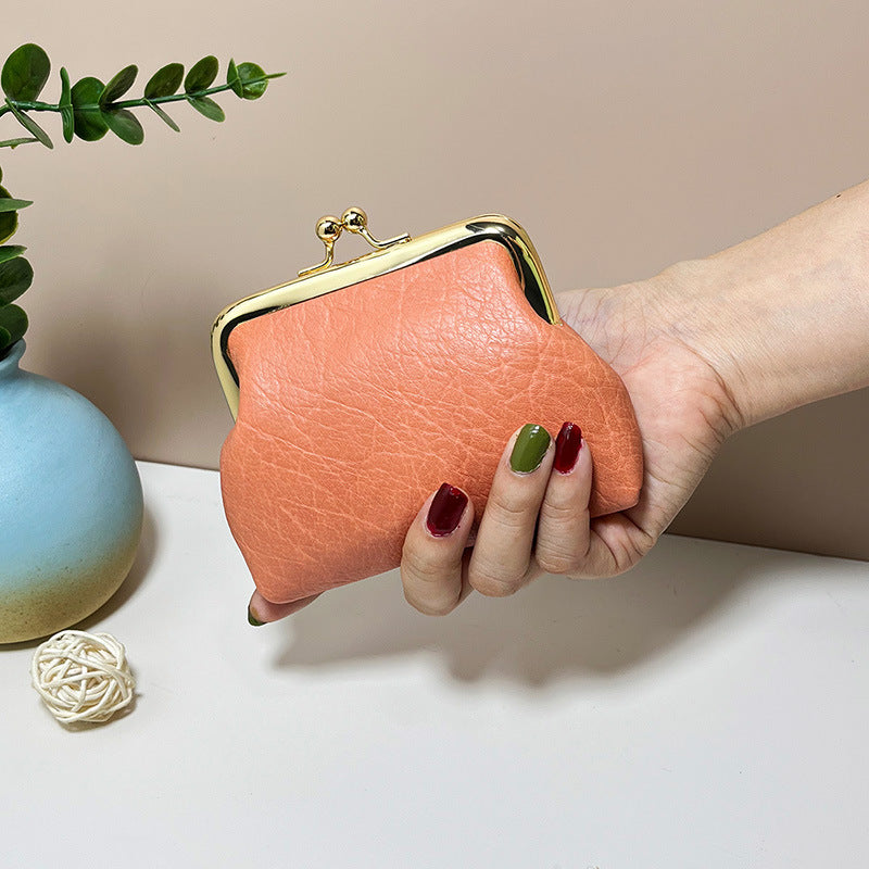 Women's Mini Retro Short Candy Color Pocket Coin Purses