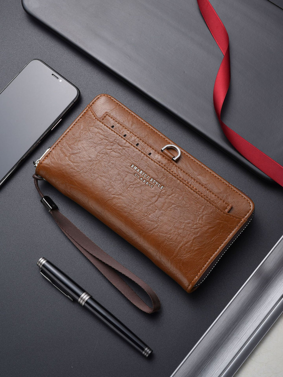 Men's Zipper Mobile Multiple Slots Large Capacity Men's Wallet