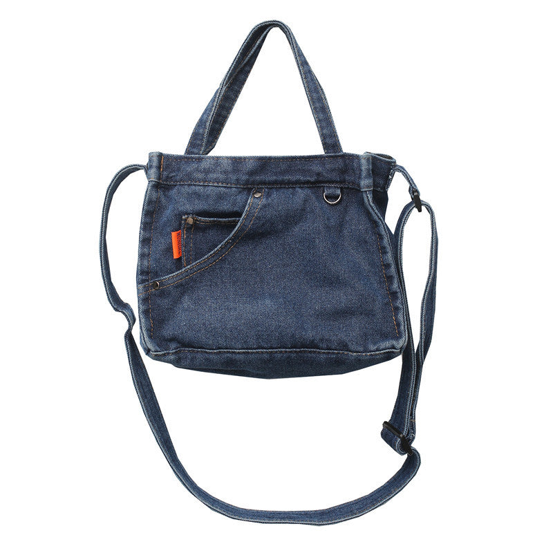 Women's Exquisite Washed Jean Literary Style Personalized Women's Messenger Bag