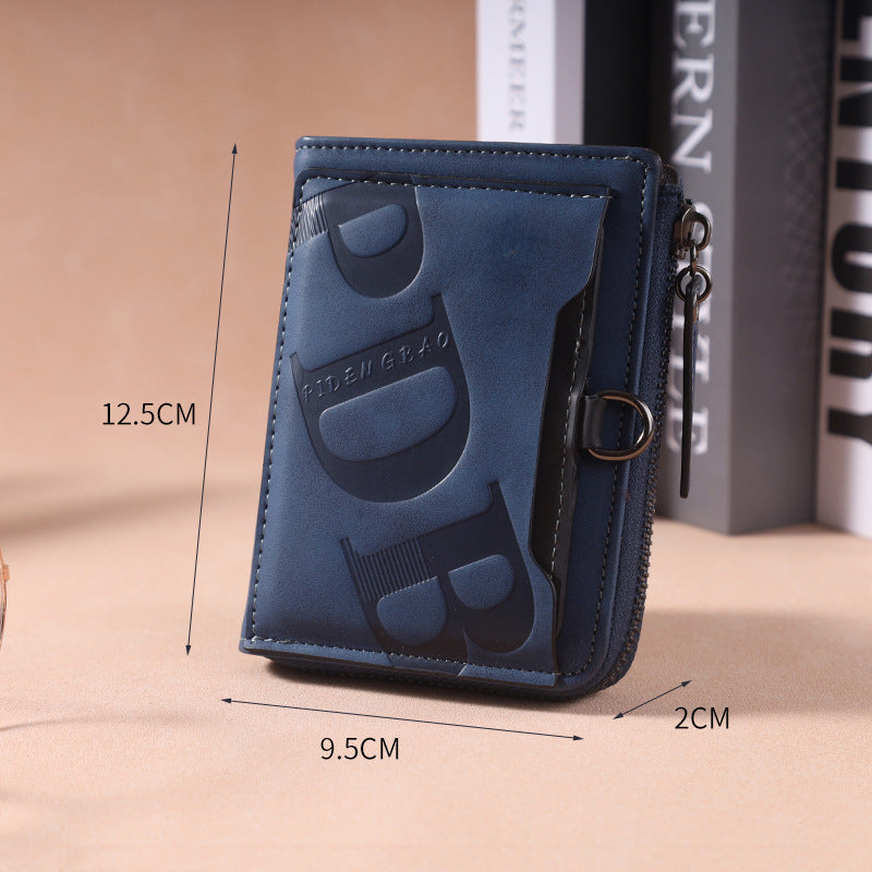 Men's Zipper Multifunctional Large Capacity Leather Printing Bags