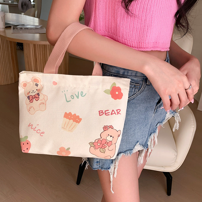 Women's Canvas Cartoon Cabs Korean Style Bags