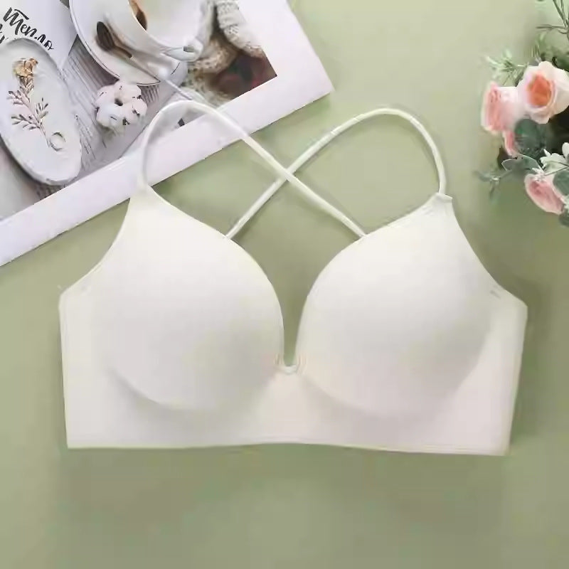 Women's Chest Push Up Big Seamless Breast Holding Beauty Back Lingerie Sets