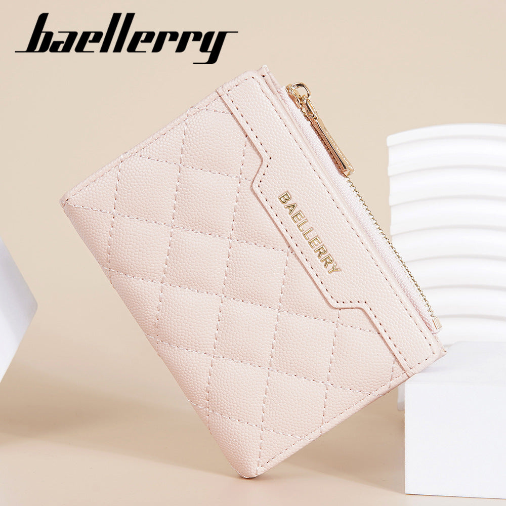 Color Short Snap Zipper Female Cartoon Ladies Wallet