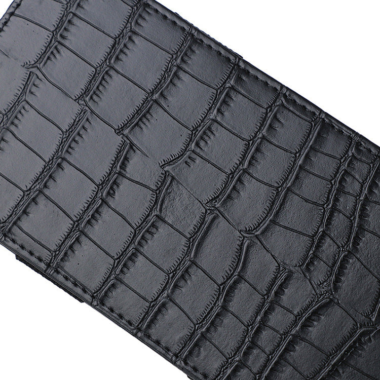 Trendy Korean Style Long Crocodile Pattern Card Holder