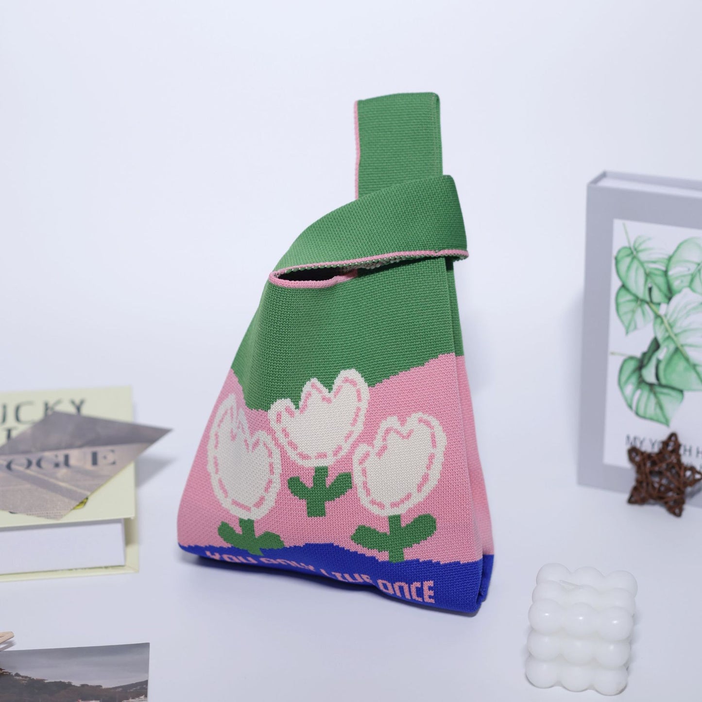 Unique Women's Knitted Woven Vest Simple Handbags