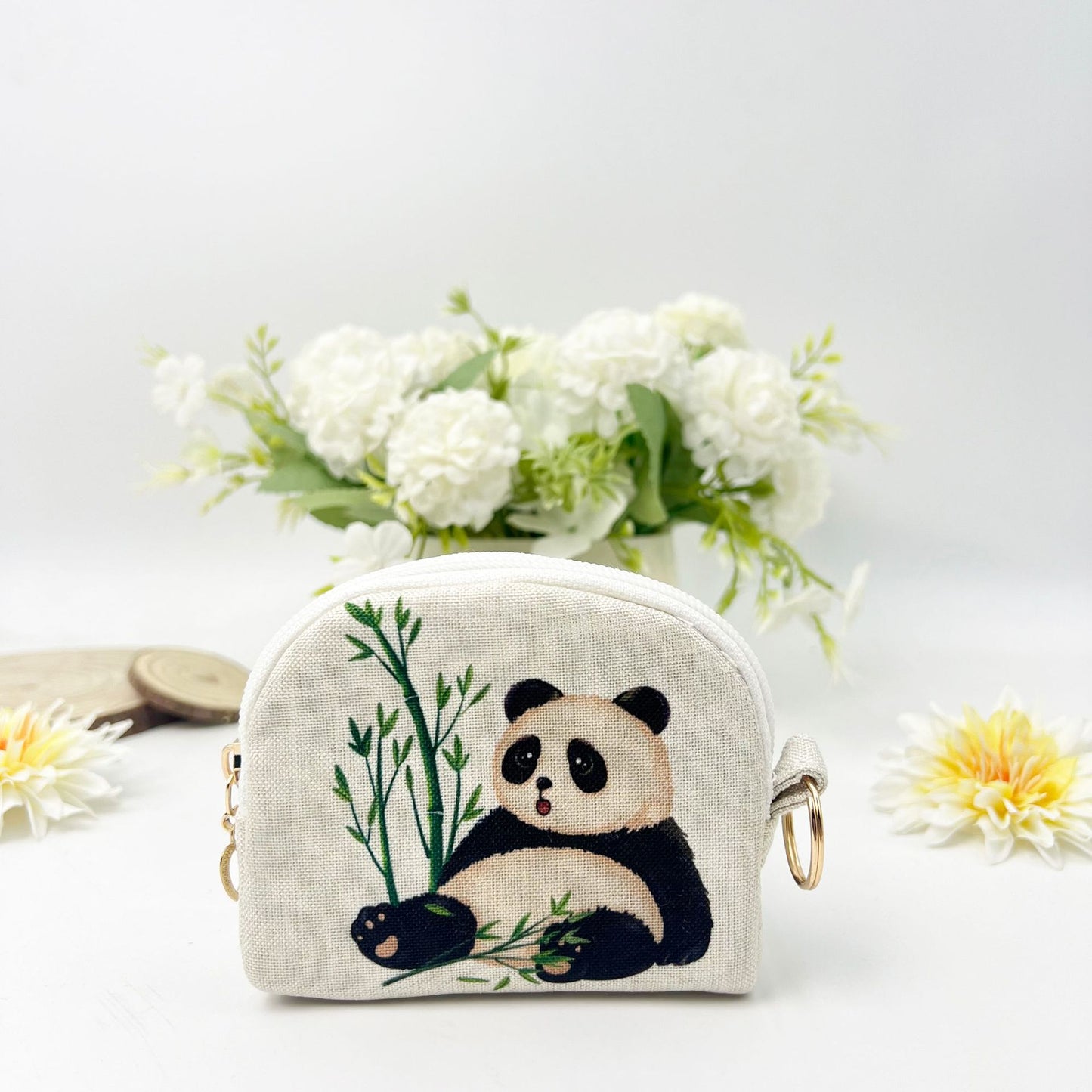 Hot Stamping Zipper Shell Portable Storage Coin Purses