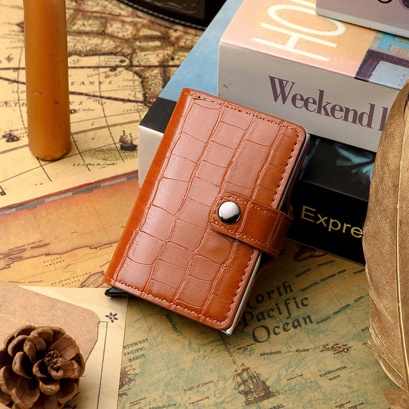 Women's & Men's & Metal Automatic Pop-up Cassette Good-looking Card Holder