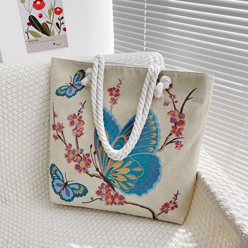 Women's Style Medium Canvas Large Double Sided Shoulder Bags
