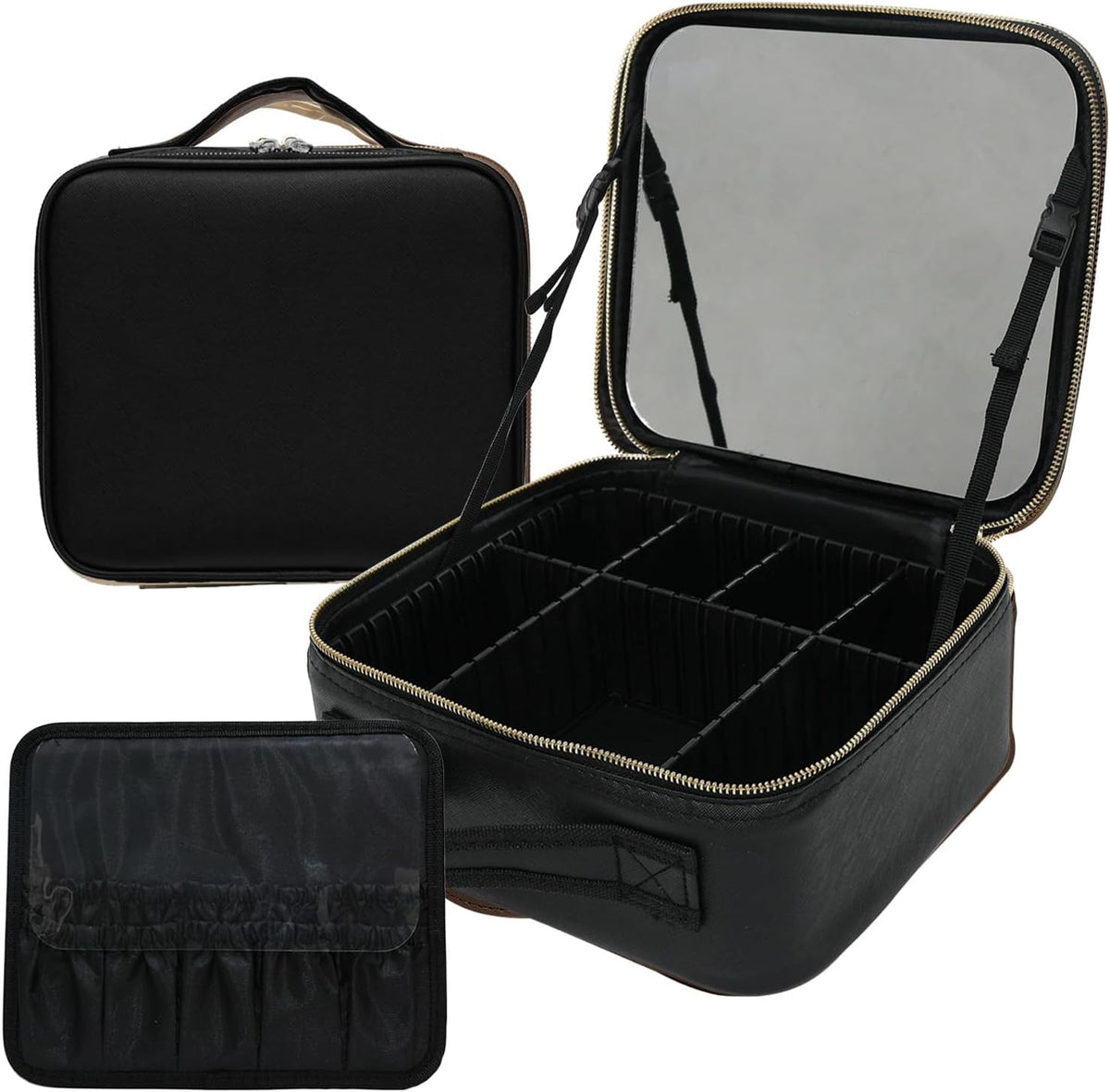 With Mirror Simple Artist City Convenient Cosmetic Cases