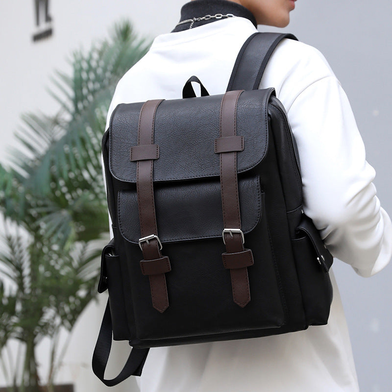 Men's Korean Style Large Capacity Soft Unisex Backpacks