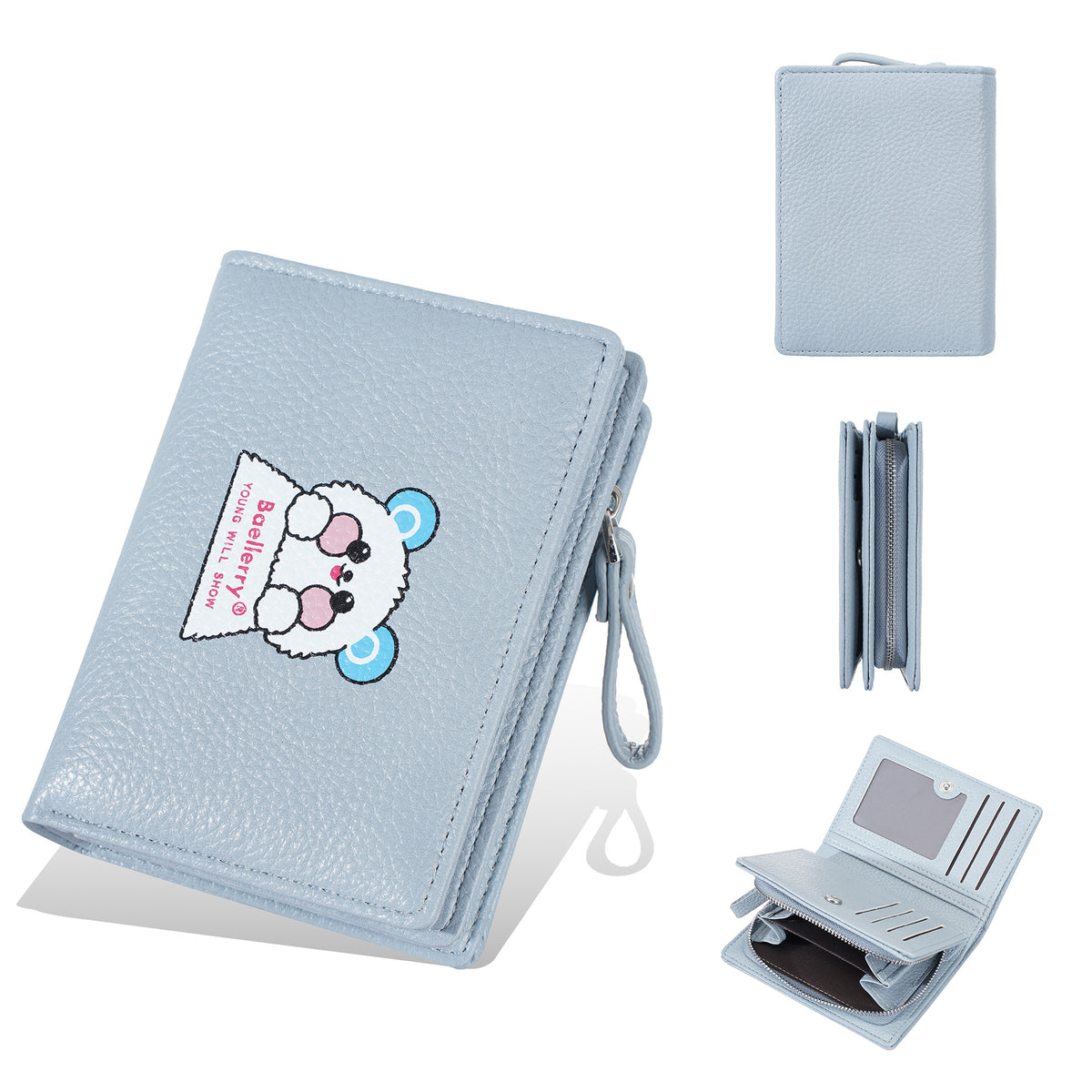 Women's Short Korean Cute Bear Printed Stylish Portable Ladies Wallet