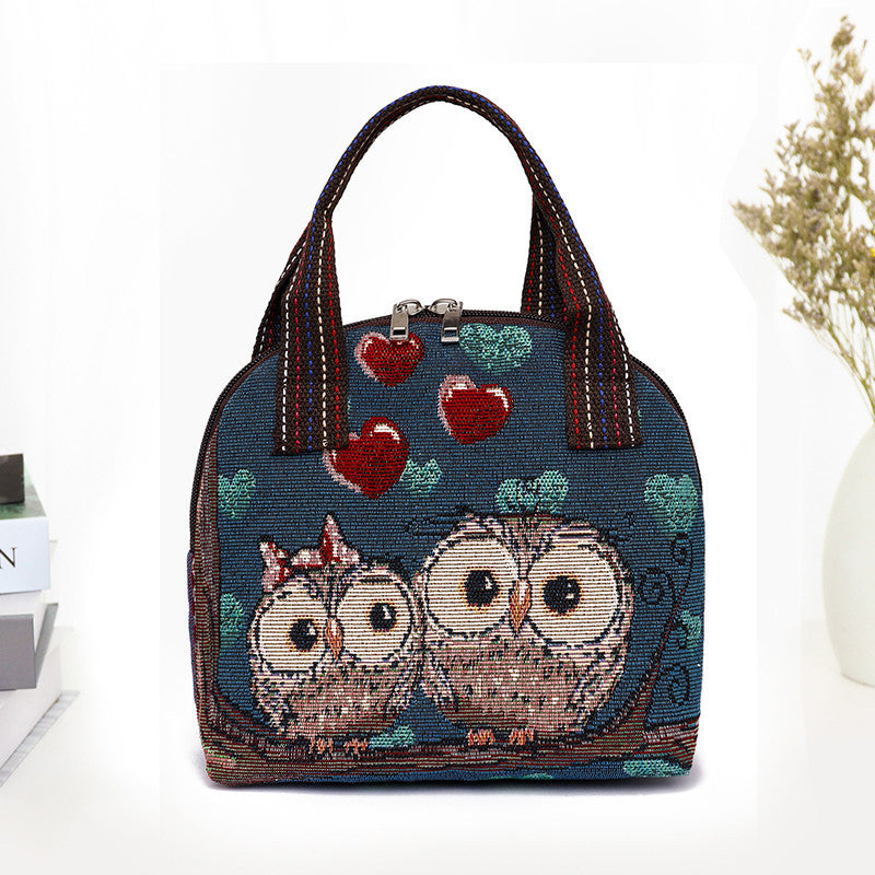 Women's Going Out To Vegetables Mummy Weaving Ethnic Style Handbags