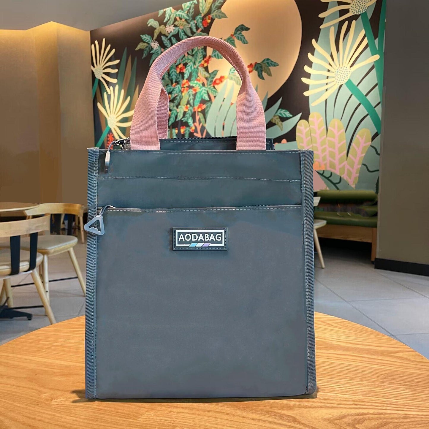 Umbrella Cloth Mummy Simple Large Capacity Zipper Lunch Handbags