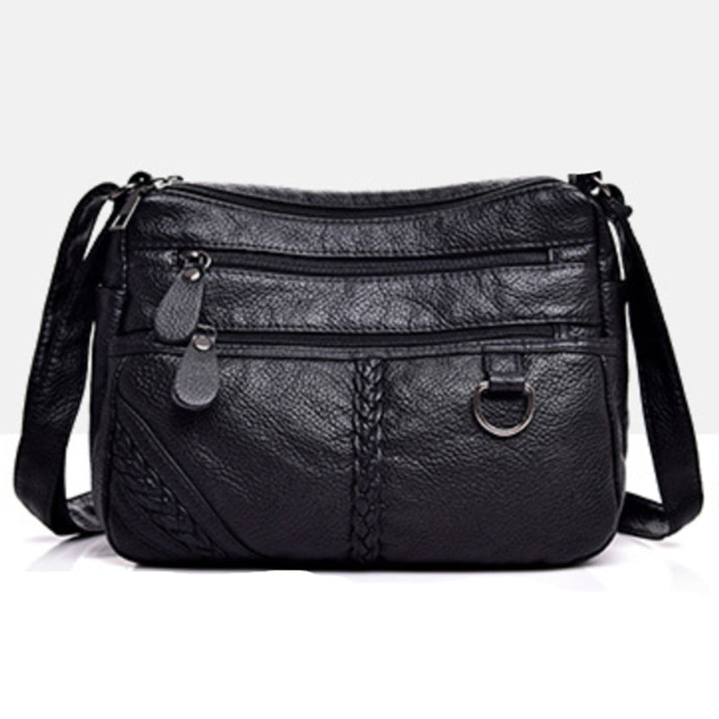 Women's Fashion Trendy Mom Portable Large Capacity Soft Leather Bags