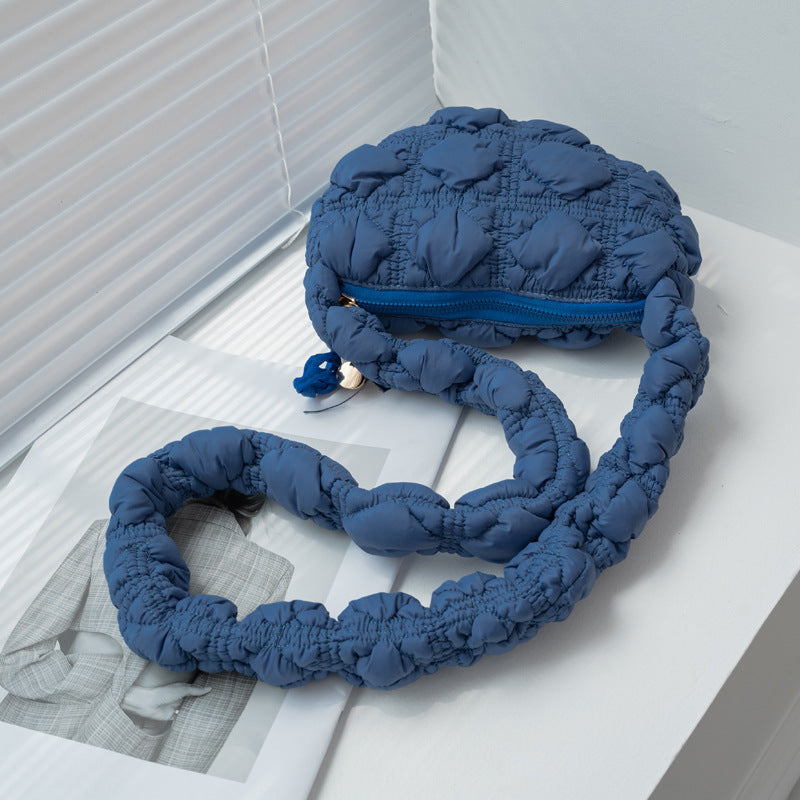 Pleated Cloud Niche Bubble Korean Style Down Shoulder Bags
