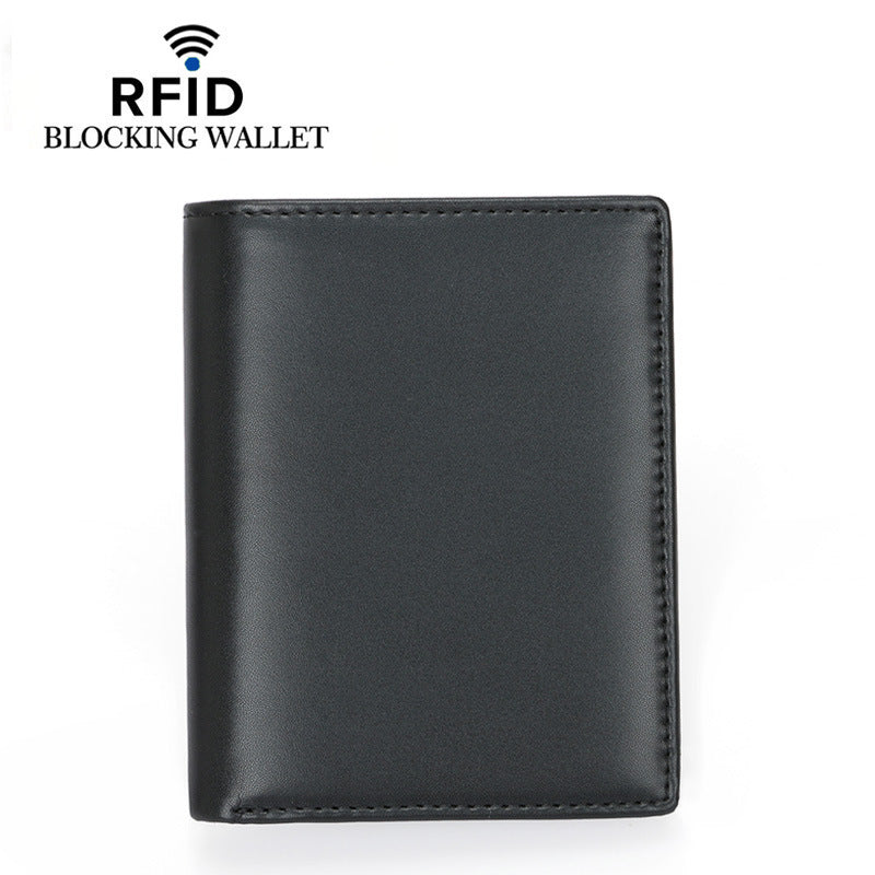 Men's Versatile Unique Leather Vertical Pocket Men's Wallets