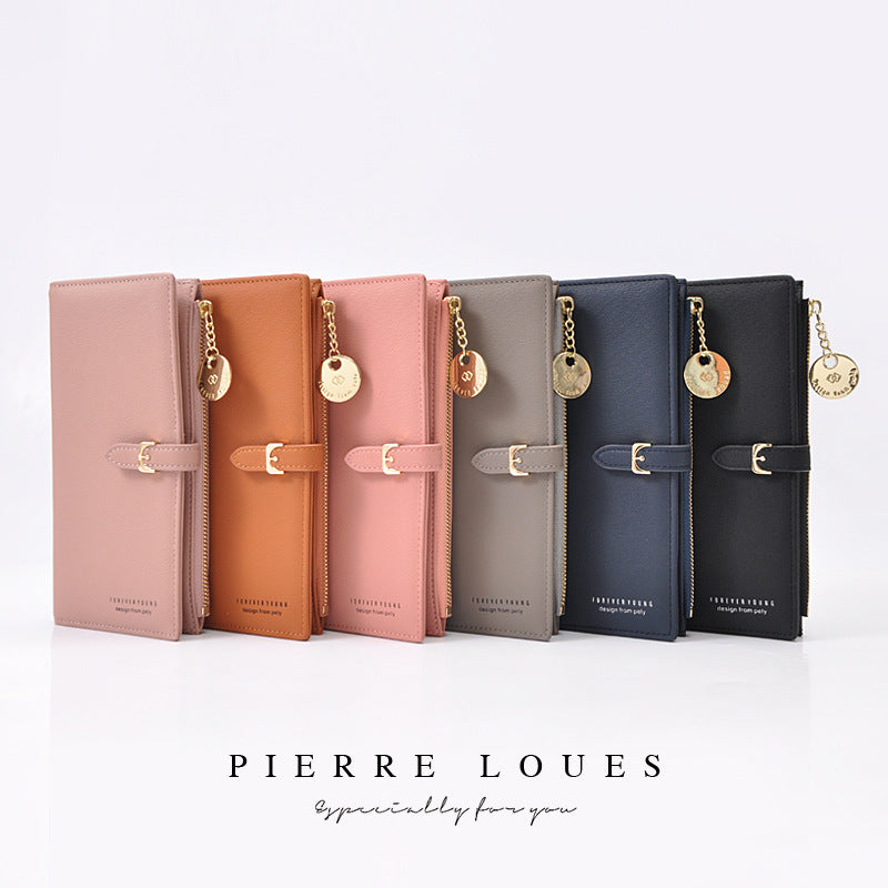 Women's Solid Color Long Simple Fashion Large Ladies Wallet