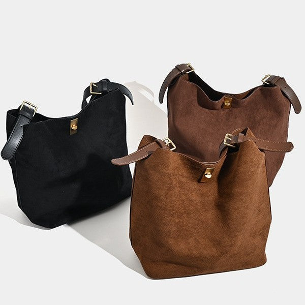 Women's Leisure Commute Large Capacity Suede Summer Women's Shoulder Bag