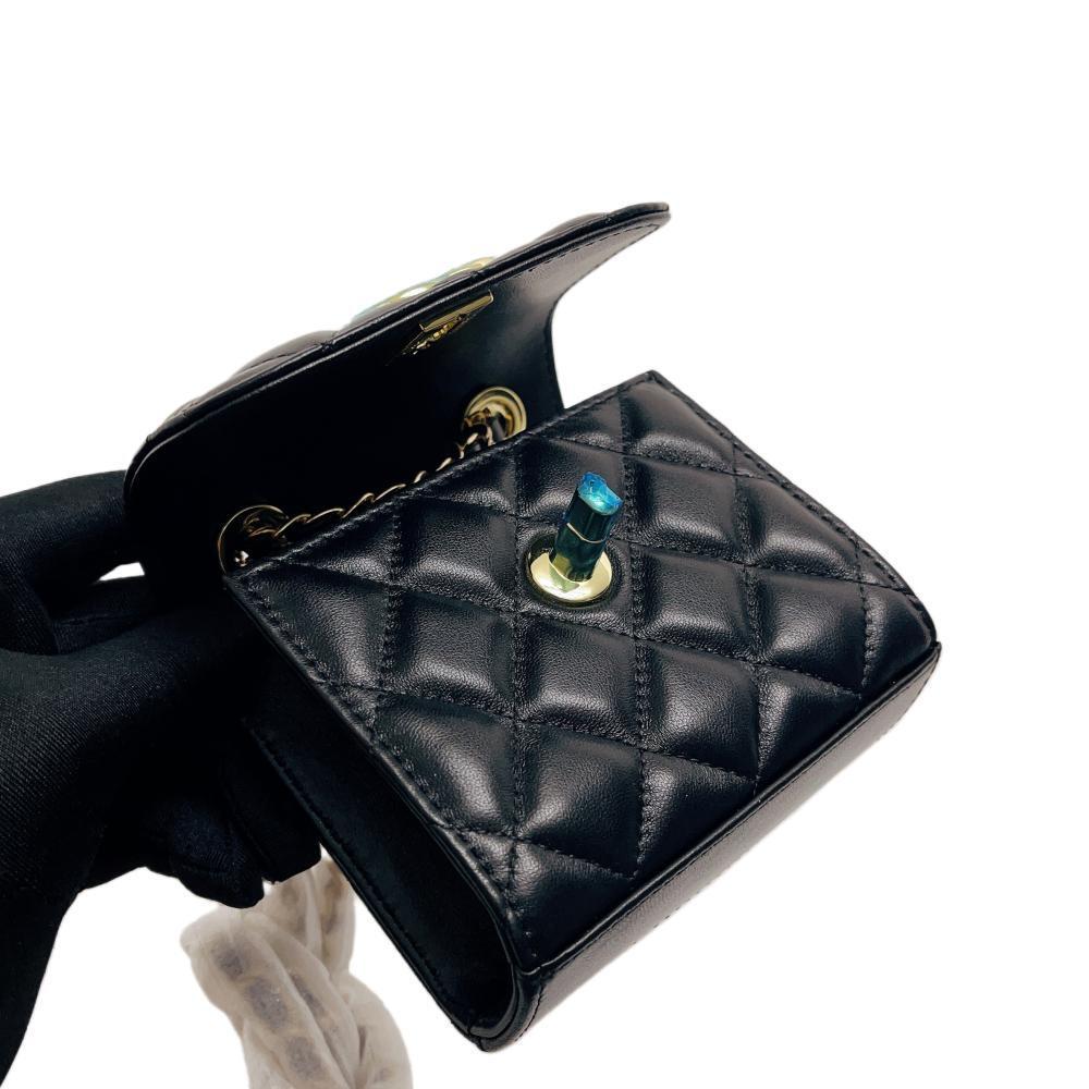 Women's Diamond Style Mini Chain Sheepskin Flap Bags