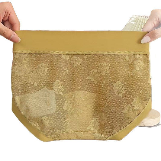 Women's Underwear Mid Waist Lengthened Crotch Letters Panties