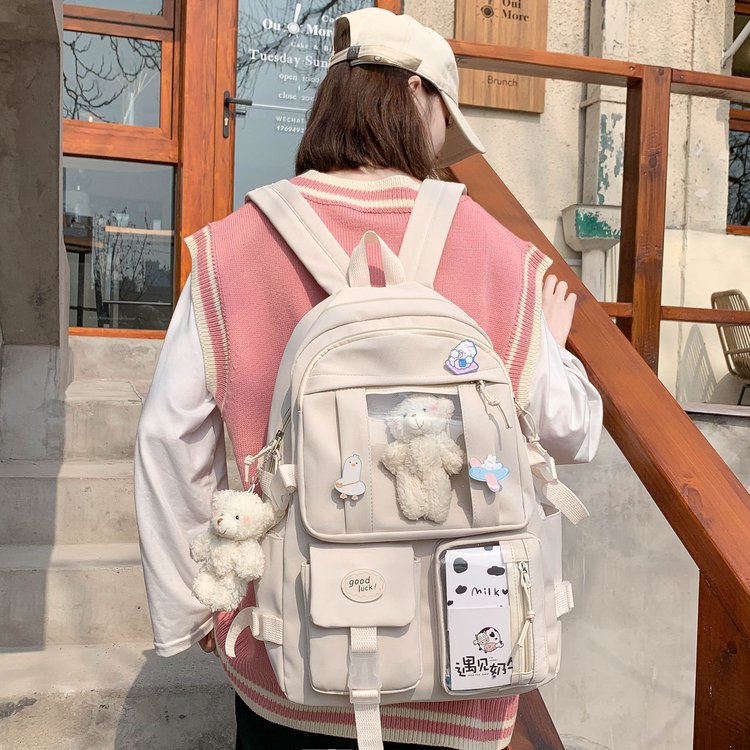 Style Vintage Cute Transparent Korean Simple Backpacks