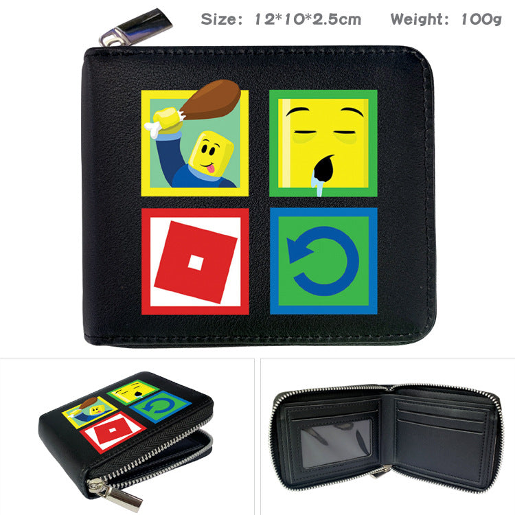Virtual World Peripheral Zipper Game Fold Men's Wallets