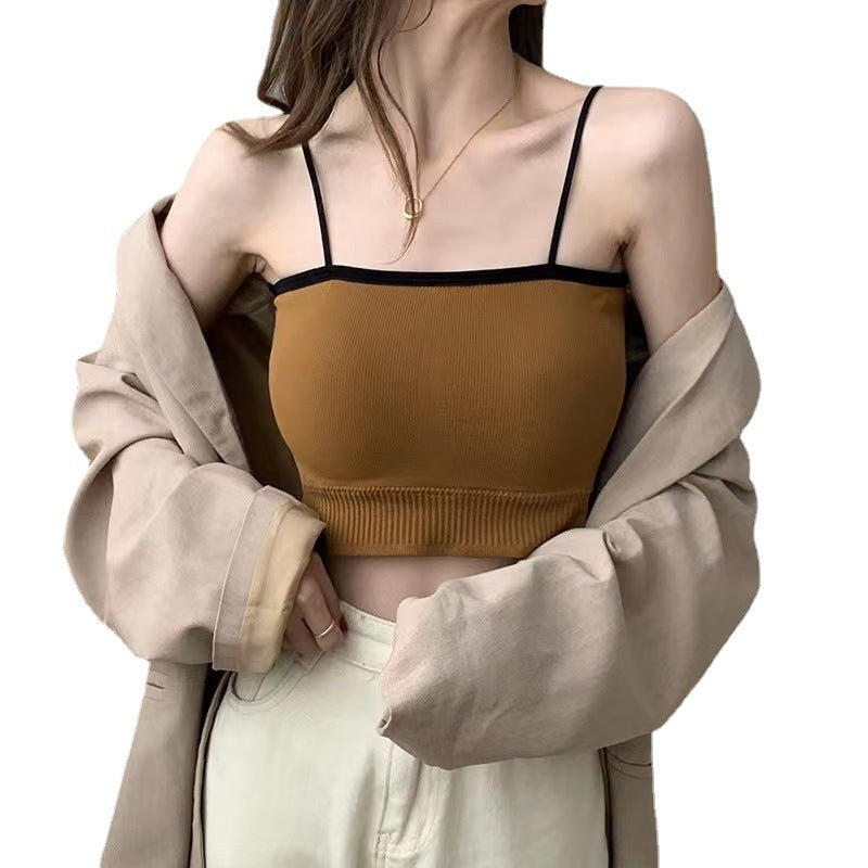 Beautiful Back Thread Tube Top Outer Tanks Camis