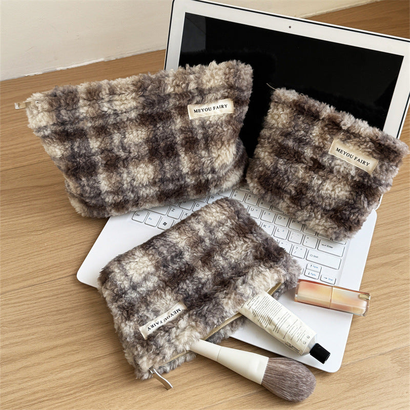 Style Plush Storage Wash Thickened Soft Glutinous Makeup Bag