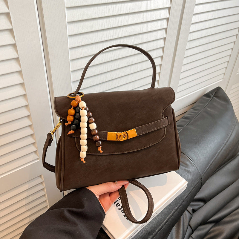 Women's Deerskin Veet Fashionable Retro Winter Texture Western Style Light Luxury Women's Shoulder Bag