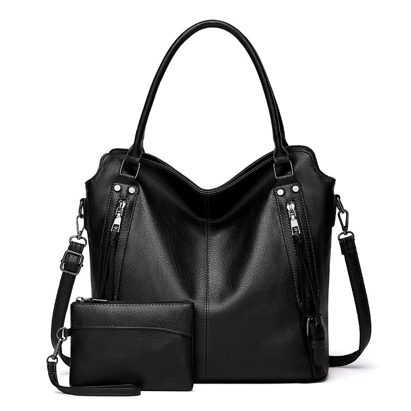 Women's Fashion Large Capacity Soft Leather Retro Bags