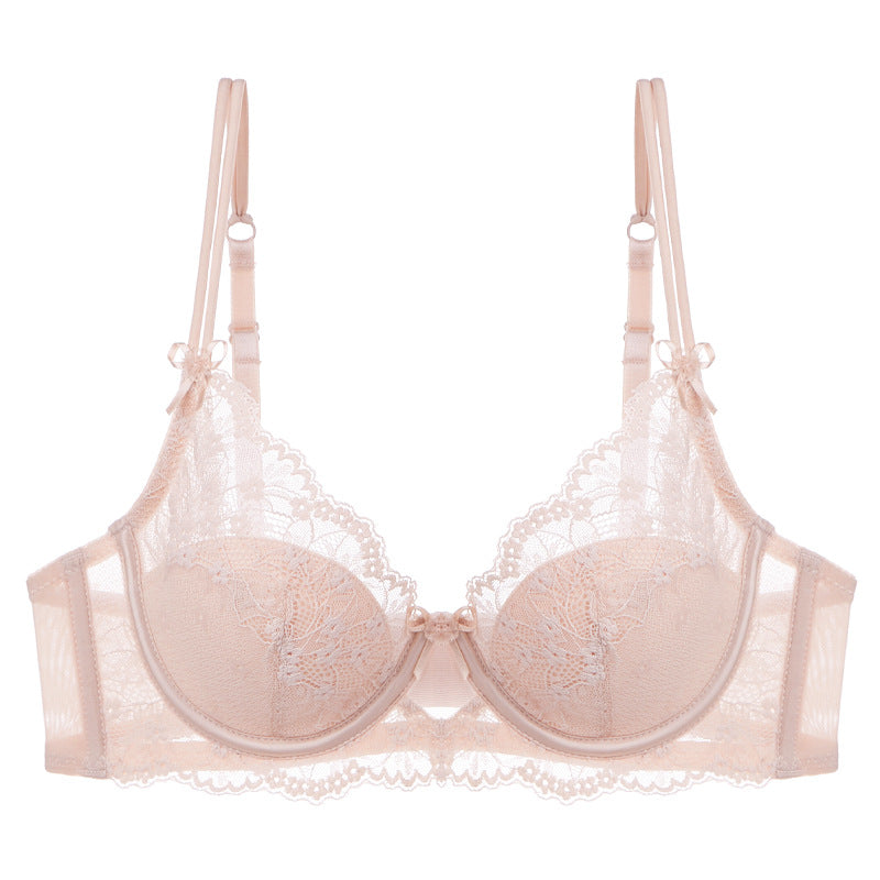 Sexy Thin Pure Desire Bow Lace Big Bras