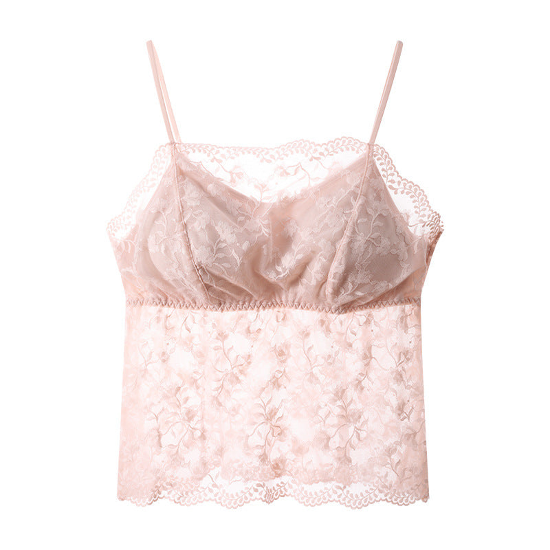 Women's Chest Beauty Back Sling Cup Wrap Tanks Camis