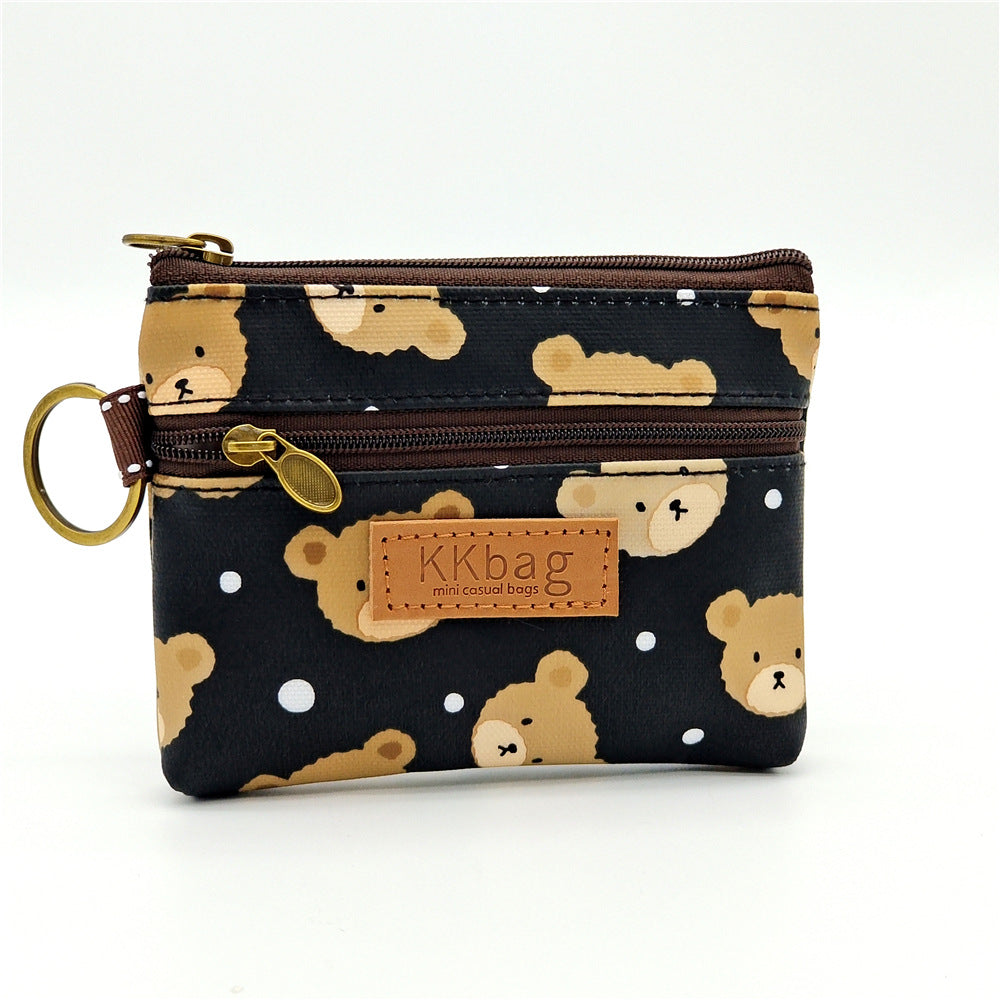 Women's Printed Film Cartoon Change Waterproof Storage Coin Purses