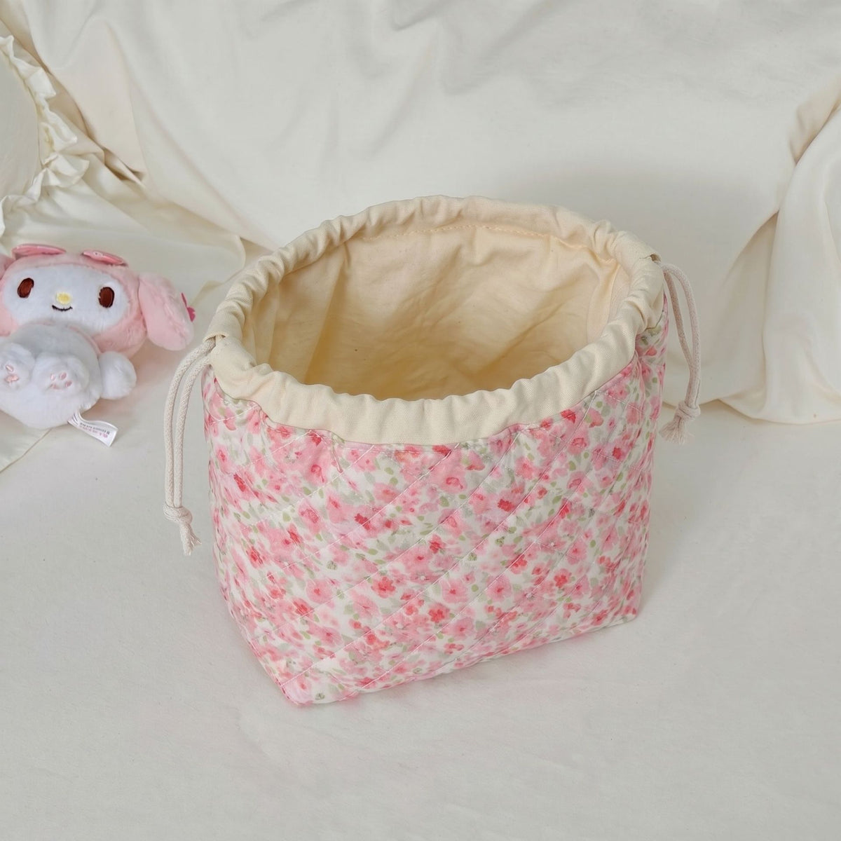 Large Capacity Polyester Drawstring Portable Cosmetics Cosmetic Bags